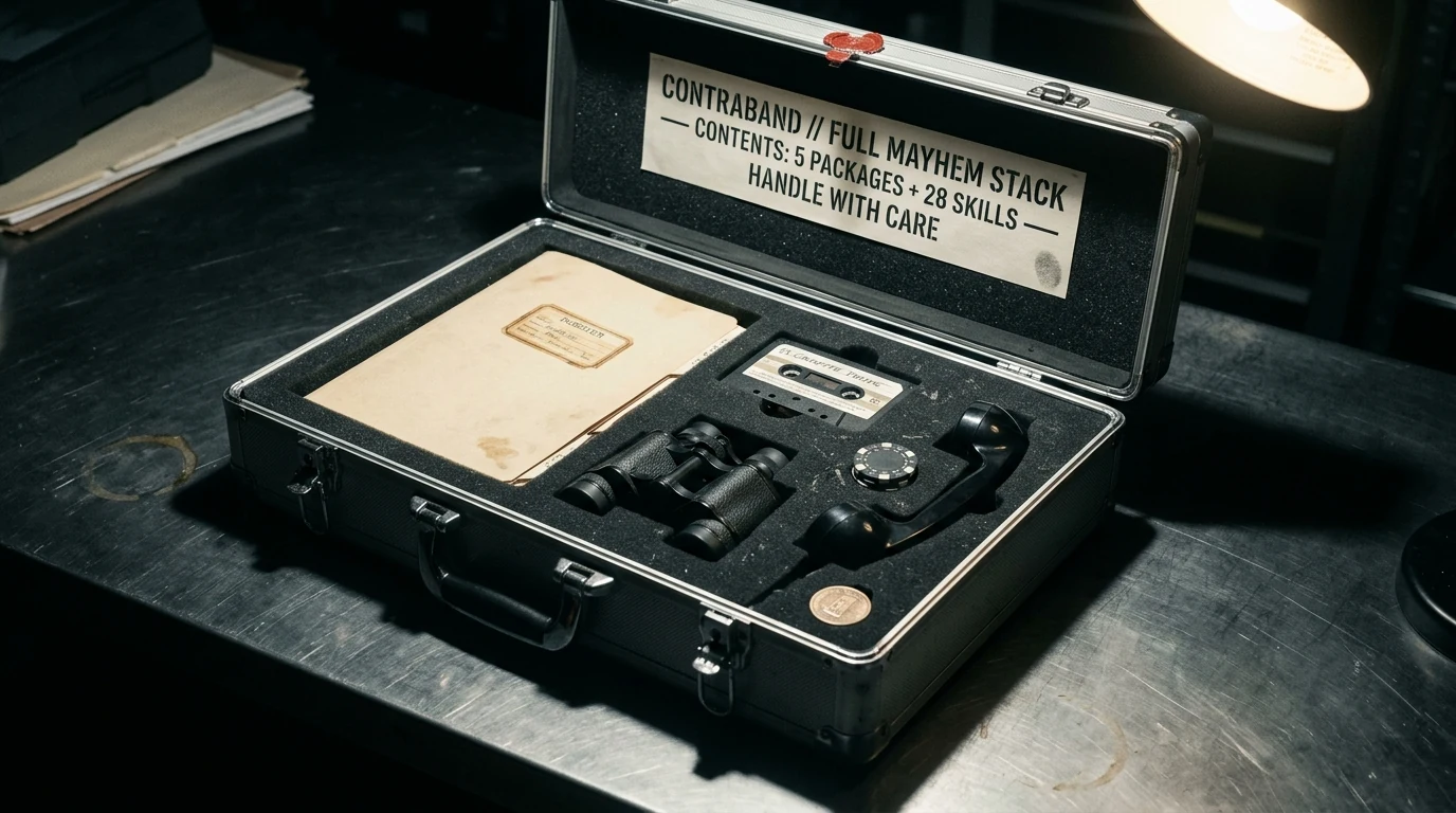 Contraband — the briefcase, kit-by-kit